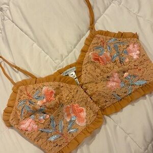 Anthropologie bralette/crop top size medium light pink